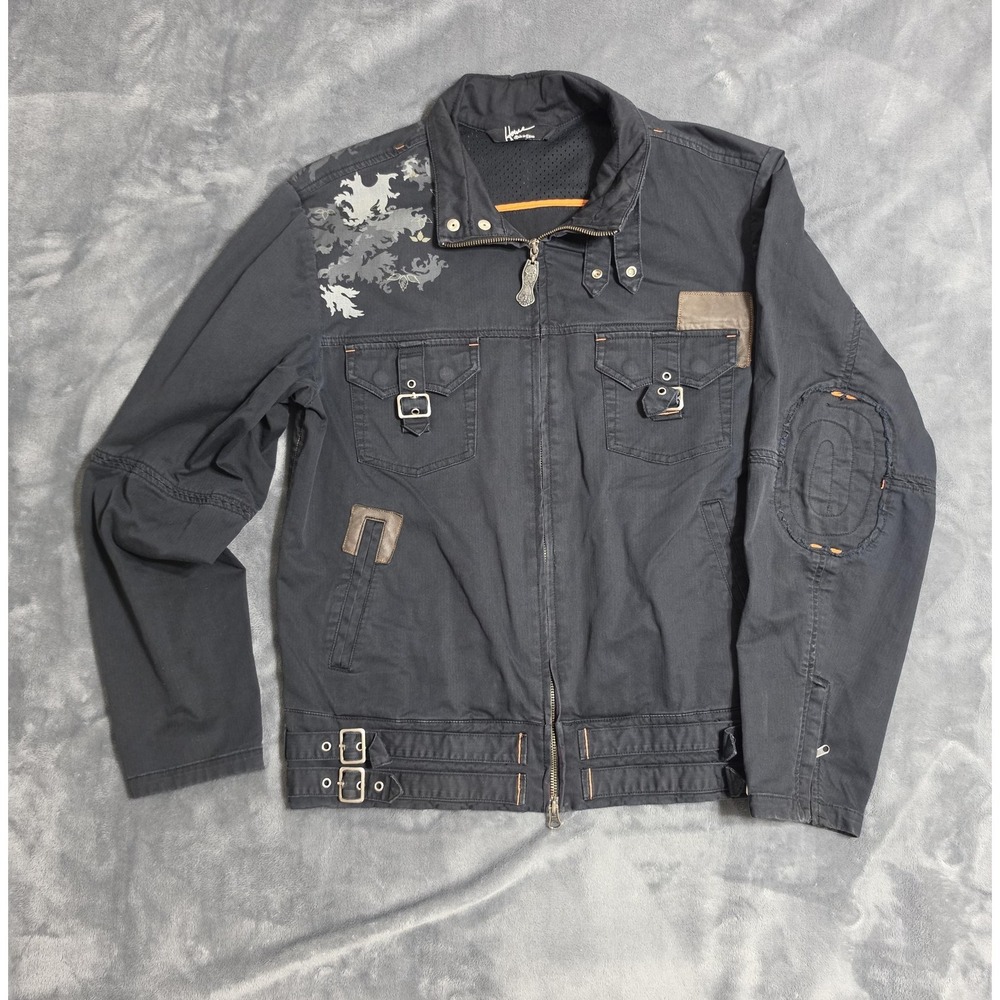 Vintage Hause of Howe English Country Jacket Black Y2K Buckle Gothic Rock Grunge
